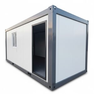 Skládací sociální / obytný kontejner F1 – bílý a antracitový, 14 m²