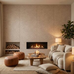 Kohlefaserplatte C-PANEL PRO A5502-9 2900x1220 mm – Wandpaneel, beige Steinoptik