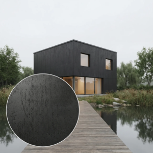 Platte Fassaden Pietra Mineral Nero 2400x1200 mm – Quarz-Verbundstoff