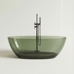 Freistehende Badewanne BURSZTEEN H-8801A 160x78x56 cm – smoke grey