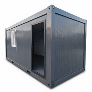 Faltcontainer Sozial, Wohnen F1 – Anthrazit 14 m²