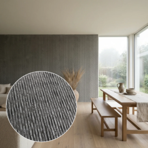 Graues Wandpaneel Line Mineral Grigio 3000x1200 mm – dekorative Platte