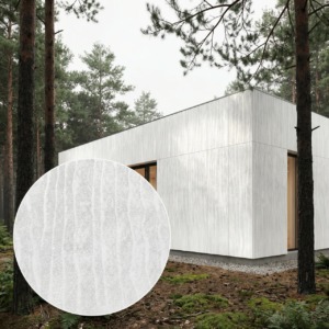 Fassadenplatte Onda Mineral Bianco 3000×1200 mm – Quarz-Verbundstoff, dekoratives Fassadenpaneel