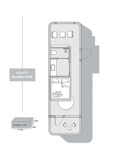 Dom kapsułowy 38m2 MONTE Eco K38