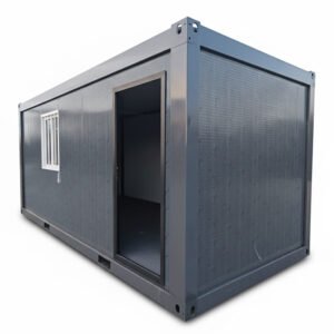 Contenitore pieghevole abitativo/sociale F1 – Antracite 14 m²