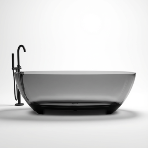 Wanna wolnostojąca BURSZTEEN H-R6 SMOKE 162x79x56 cm - dymny gradient