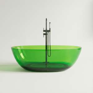 Wanna wolnostojąca BURSZTEEN H-8802A 170x88x56 cm - zielona transparentna