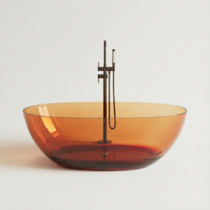 Wanna wolnostojąca BURSZTEEN H-8801A 160x78x56 cm - amber z gradientem