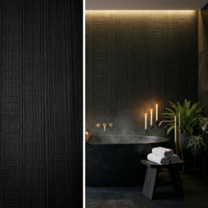 Panel ścienny ETNO Mineral Czarny 3000×1200 mm - Płyta kompozyt kwarcowy