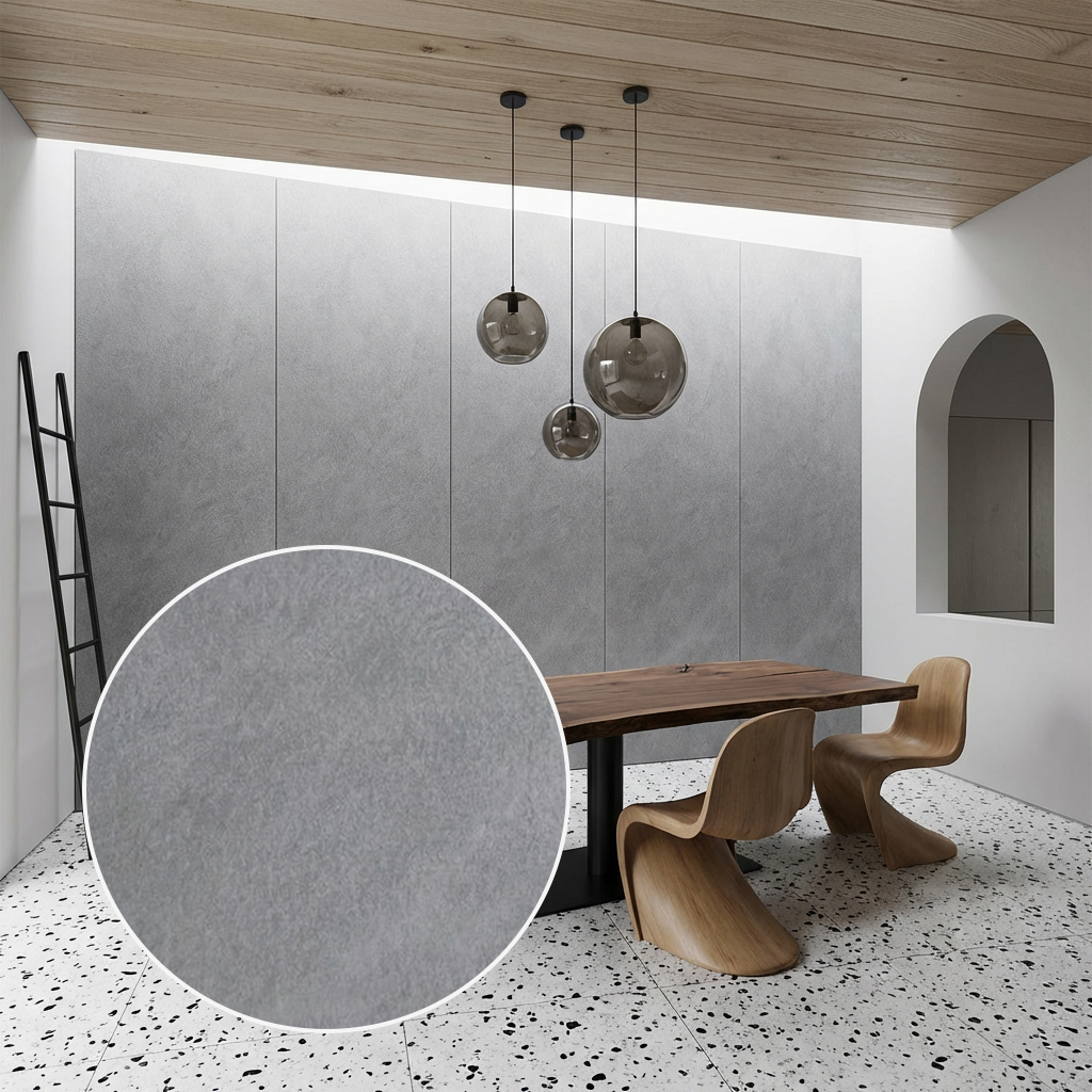 Panel węglowy ścienny Cemento Grigio Szary | Carbon Deco wodoodporny 2900×1220 mm | A7625-8