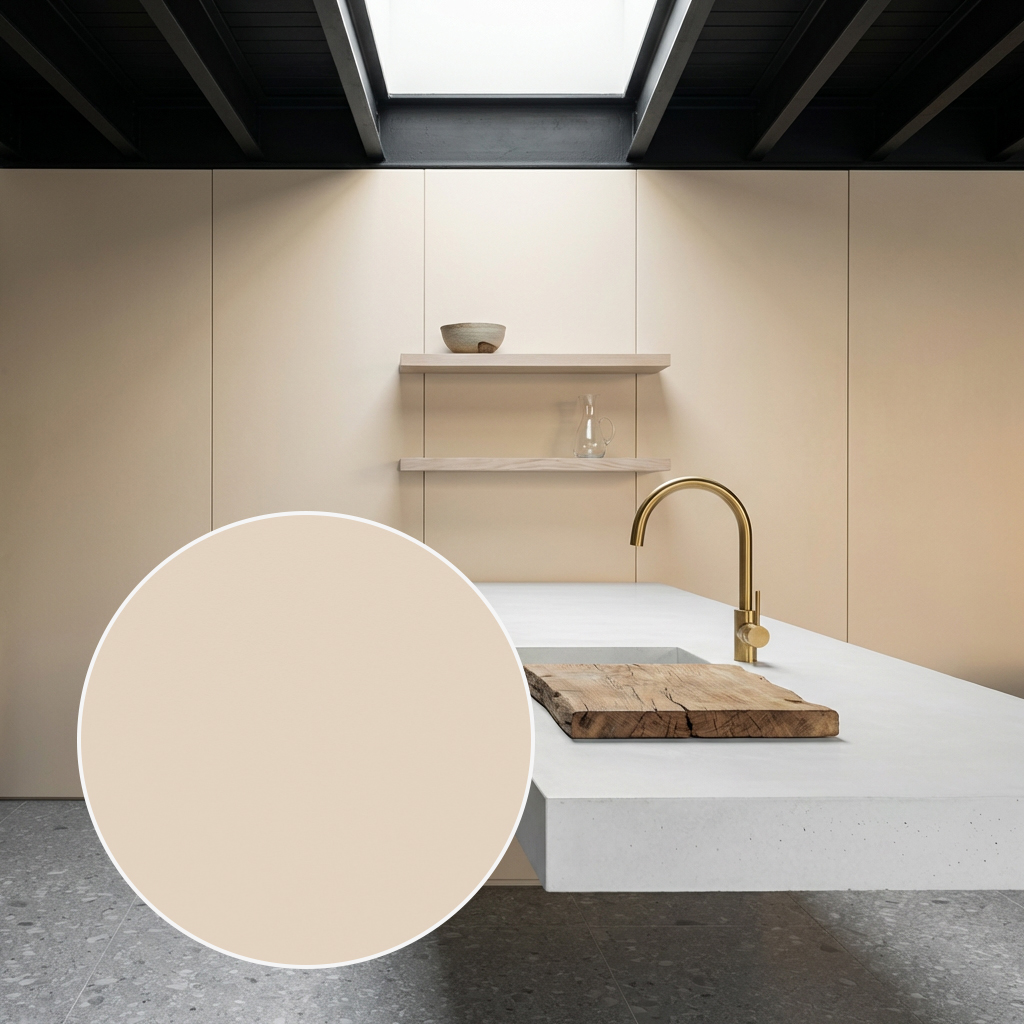 Panel węglowy ścienny Quarzo Crema Kremowy z brokatem | Carbon Deco wodoodporny 2900×1220 mm | M1901