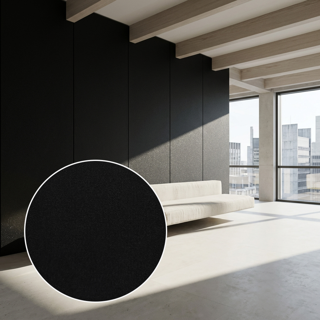 Panel węglowy ścienny Quarzo Nero Czarny z brokatem | Carbon Deco wodoodporny 2900×1220 mm | M1909