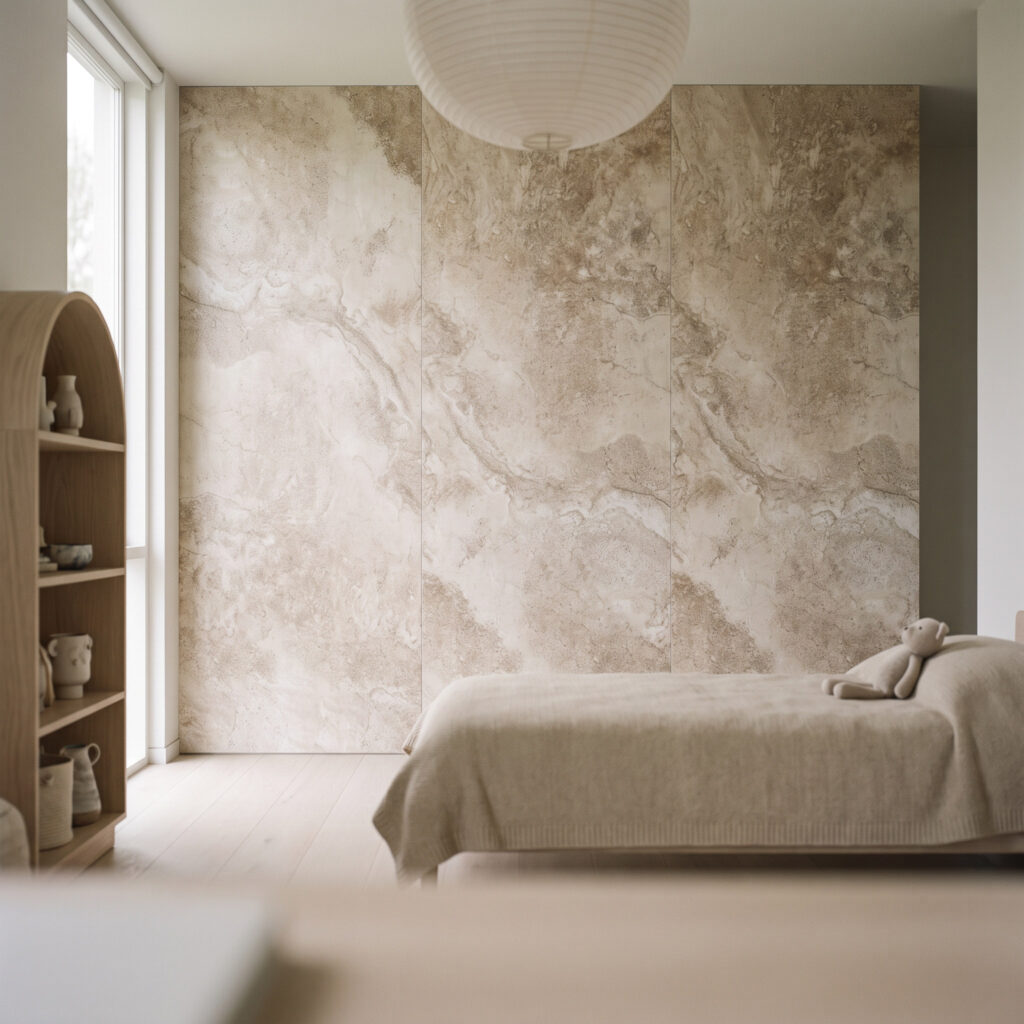 Dolomatic Travertine Clay Bank beżowobrązowy — pokój dziecięcy
