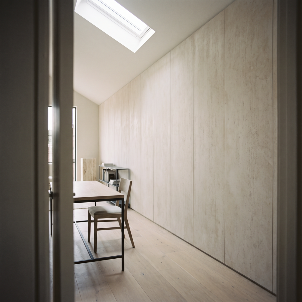 Dolomatic Travertine Andean White biały ciepły — gabinet