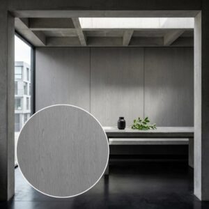 Wandpaneel aus Kohlefaser Rovere Wood Grigio Grau | Carbon Deco wasserfest 2900×1220 mm | GT05