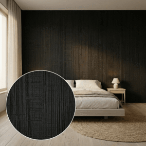 Mineral-Wandpaneel ETNO Schwarz 2900×1200 mm - Platte aus Quarzverbundstoff