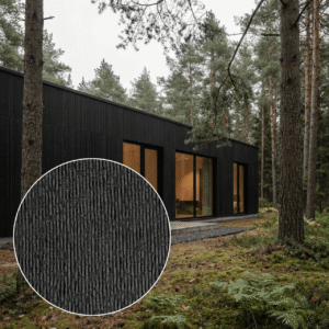 Fassadenplatte Line Mineral Nero 2900x1200 mm - Schwarz, Paneel für Fassaden