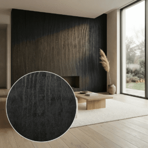 Dekoratives Wandpaneel Onda Mineral Nero 2900x1200 mm - Schwarz
