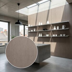 Panneau mural en carbone Rovere Wood Tortora Gris-brun | Carbon Deco résistant à l'eau 2900×1220 mm | GT08