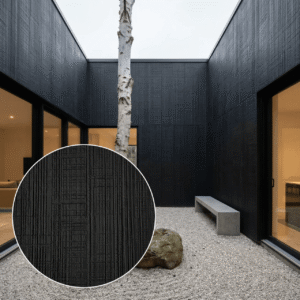 Panneau de façade ETNO Mineral Noir 2900×1200 mm - Panneau composite quartz-polymère