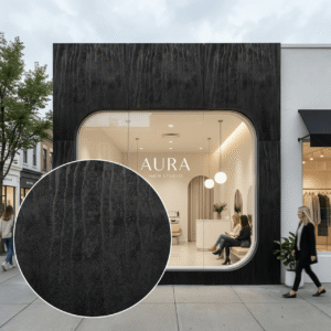 Finition de façade Onda Mineral Nero 2900×1200 mm - Panneau, plaque pour façades