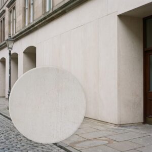 Panneau minéral de façade Dolomatic Travertine Andean White Blanc chaud | Mineral 3000×1200 mm