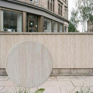 Panneau minéral de façade Linear Travertine Roman White Blanc crème | Mineral 3000×1200 mm