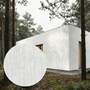Placa de fachada Onda Mineral Bianco 2900×1200 mm - Compuesto de cuarzo, panel decorativo de fachada
